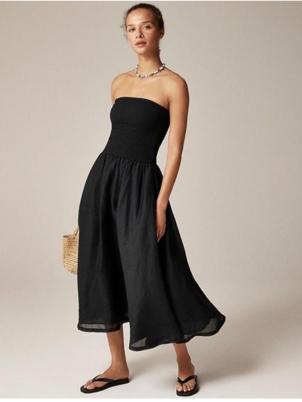J Crew Dress L Mixy Black